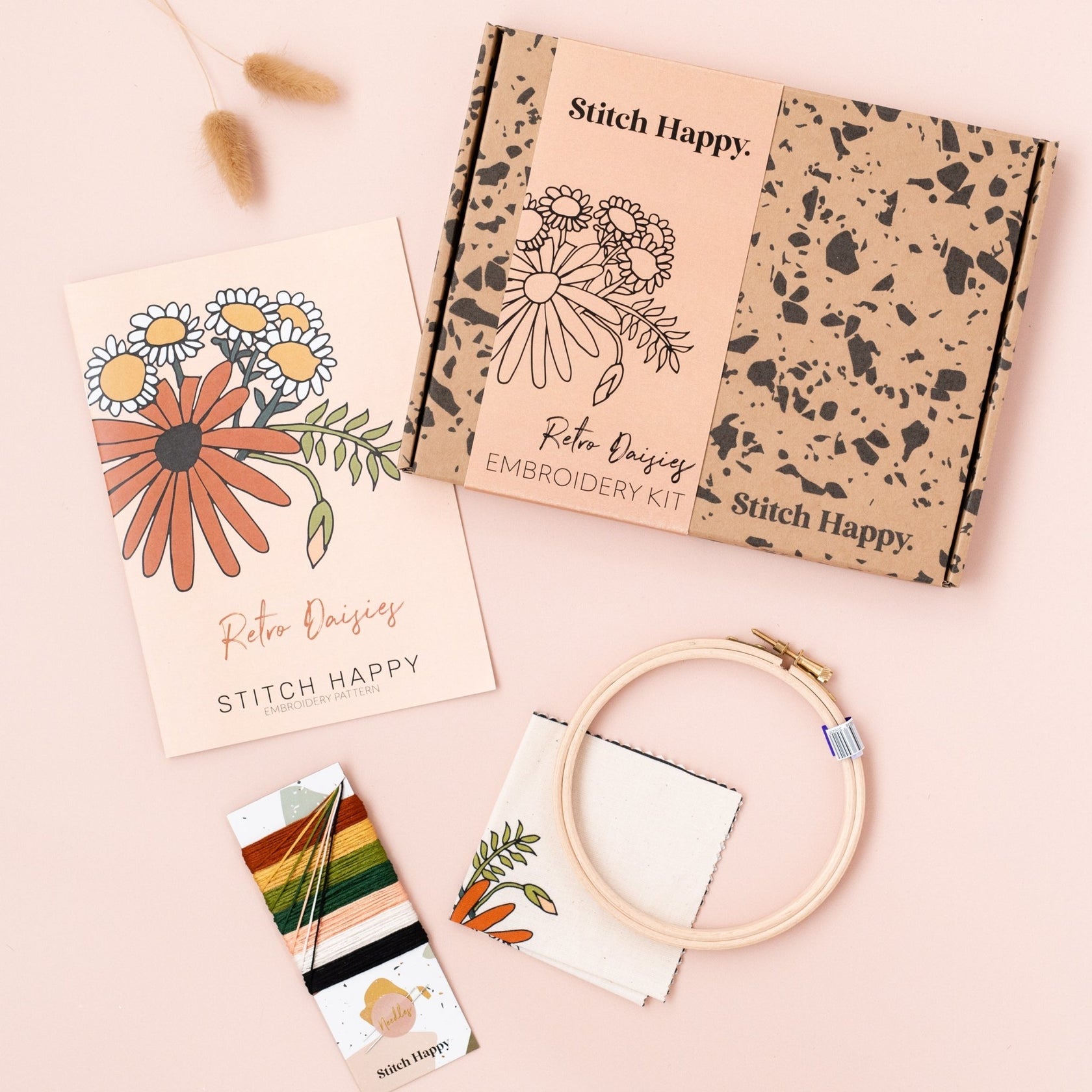 Stitch Happy Embroidery Kit - Retro Daisies