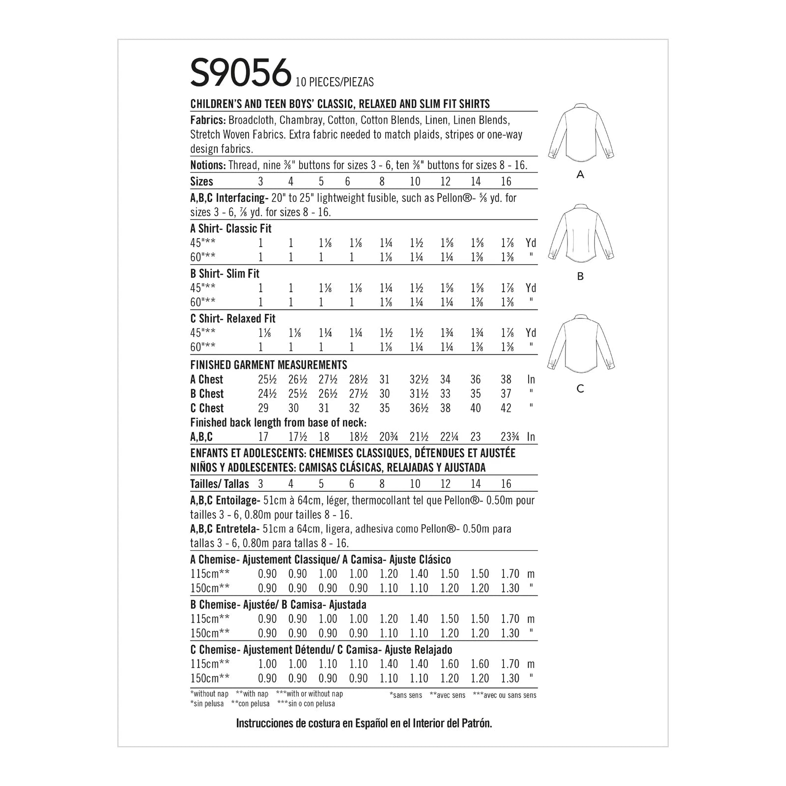 Simplicity Children 9056 - Boys Shirt