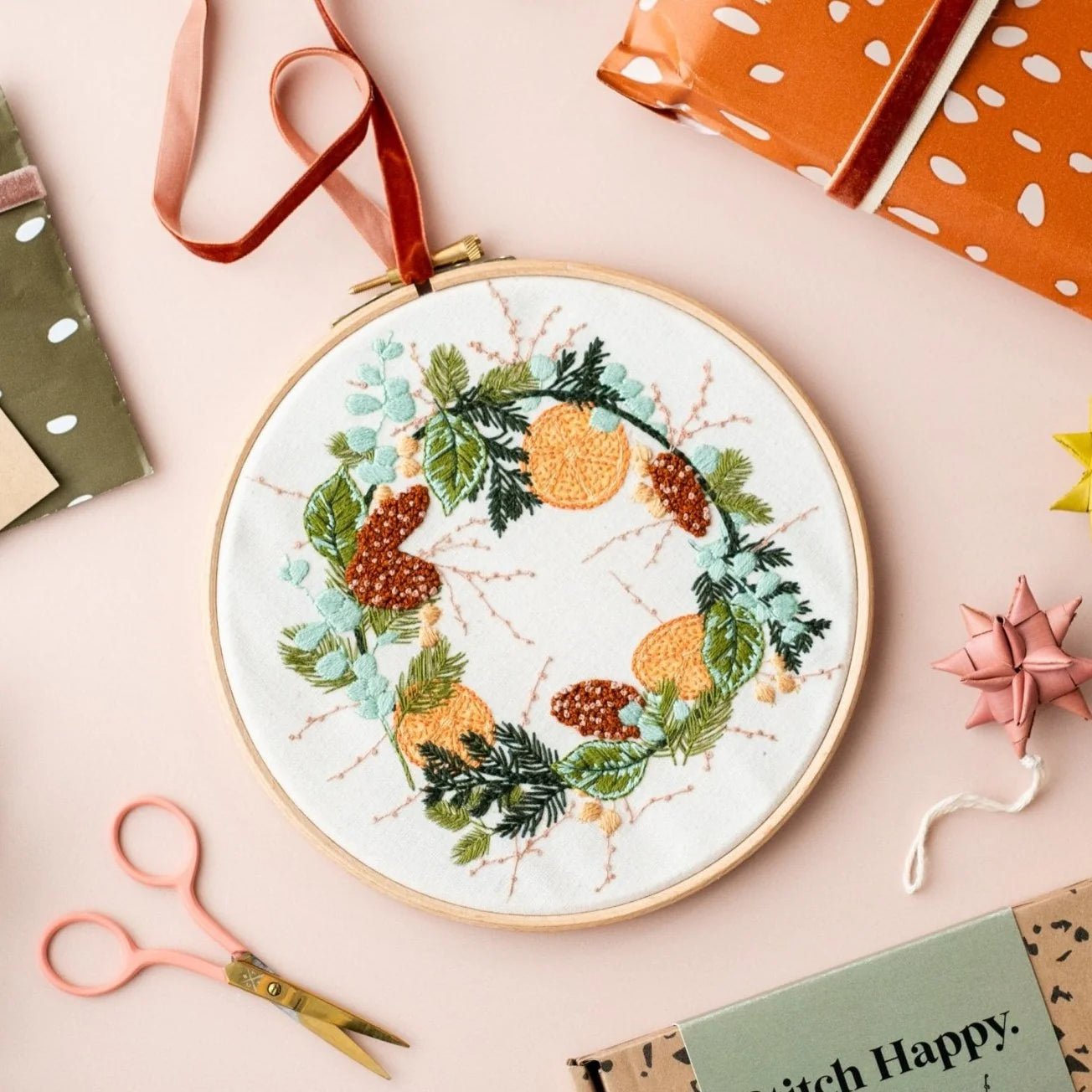 Stitch Happy Embroidery Kit - Wild Wreath