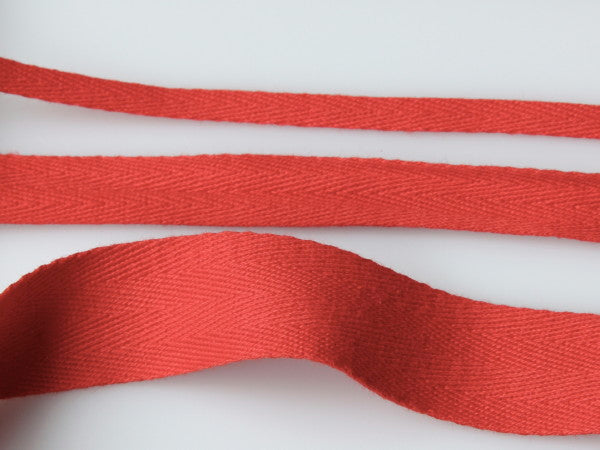 Cotton Herringbone Tape - 011 Red