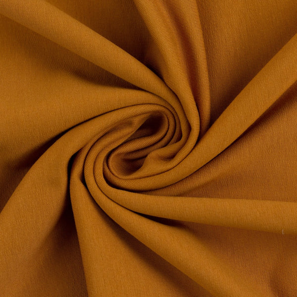 Medium Weight Cotton Loopback Jersey - Ochre