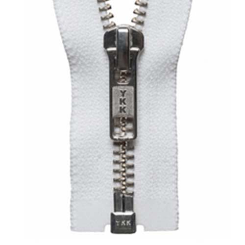 Nickel Open-Ended Zip - White 501