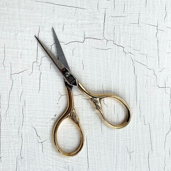 Premax Gold Plate Leaf Embroidery Scissors 9cm