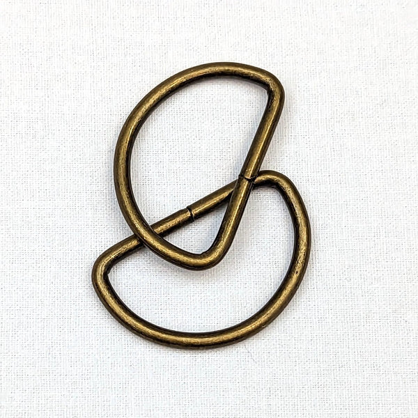 D-Rings - 32mm Antique Brass