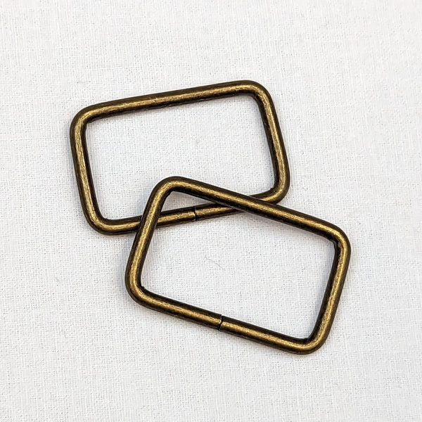 Metal Strap Connectors - 32mm Antique Brass