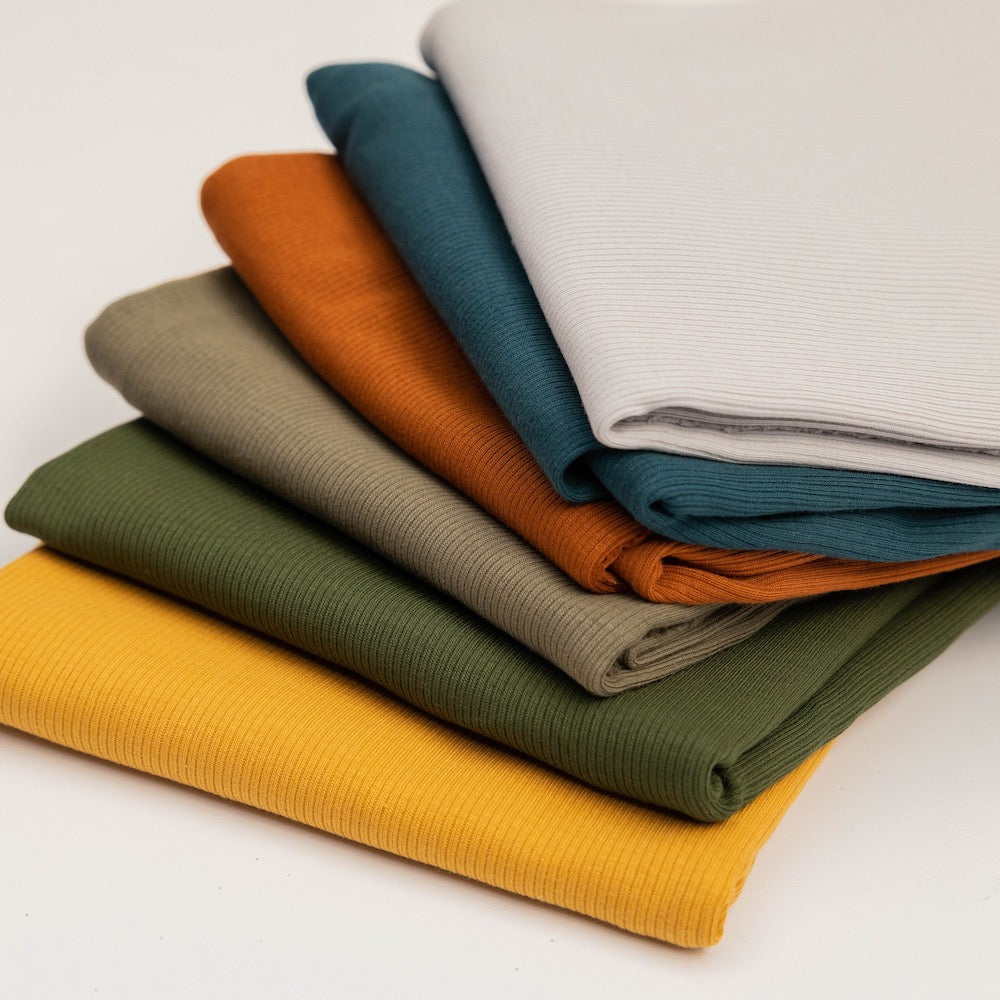 Cotton Ribbed Jersey - Forest