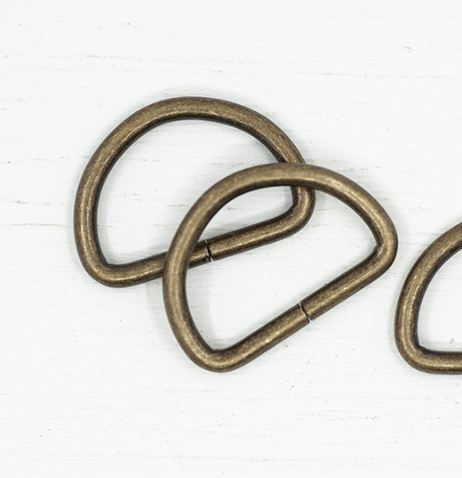 D-Rings - 25mm Antique Brass