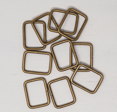 Metal Strap Connectors - 25mm Antique Brass