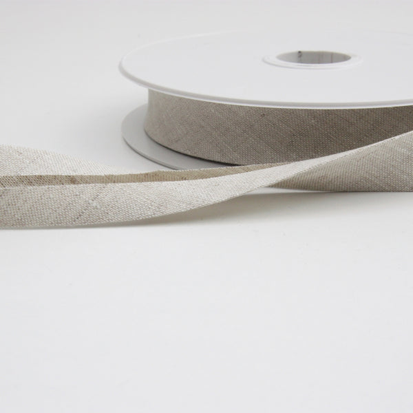 Linen Bias Binding 20mm - Natural