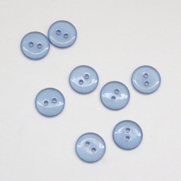 Clear Coloured Buttons - Blue