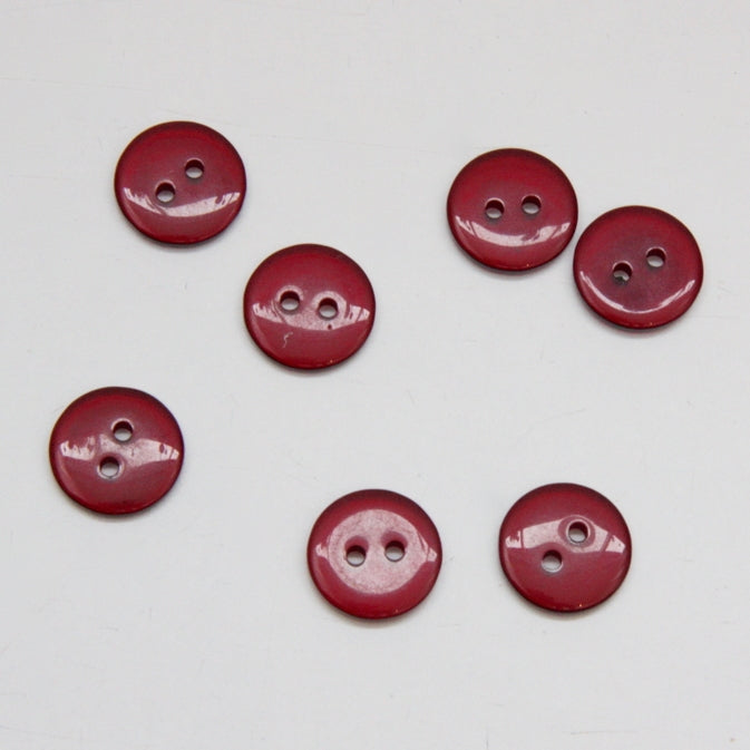 Clear Coloured Buttons - Dark Red