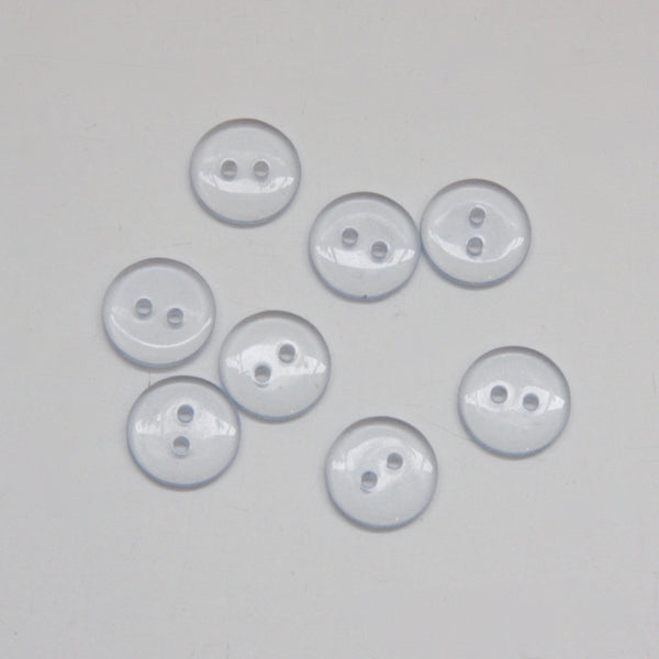 Clear Coloured Buttons - Pale Blue