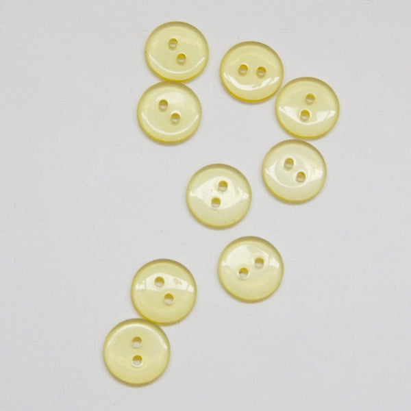 Clear Coloured Buttons - Pale Yellow