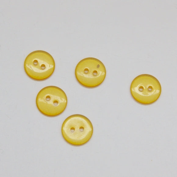Clear Coloured Buttons - Yellow
