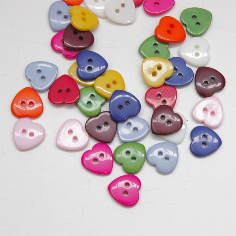 Heart Buttons - Pale Blue