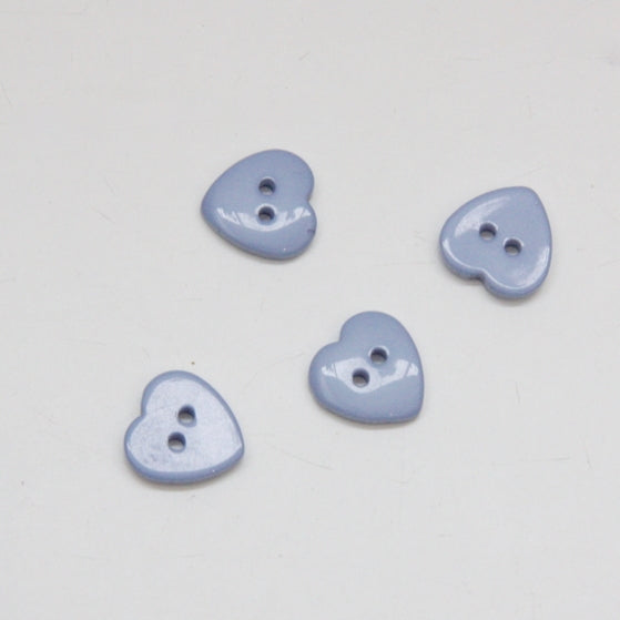 Heart Buttons - Pale Blue