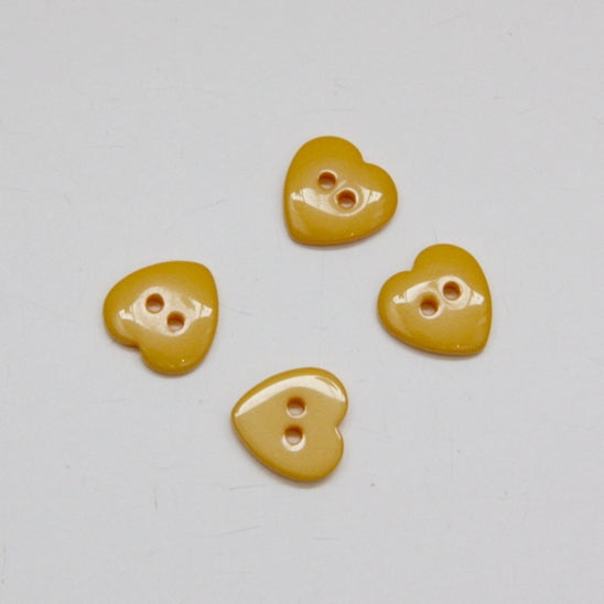 Heart Buttons - Yellow