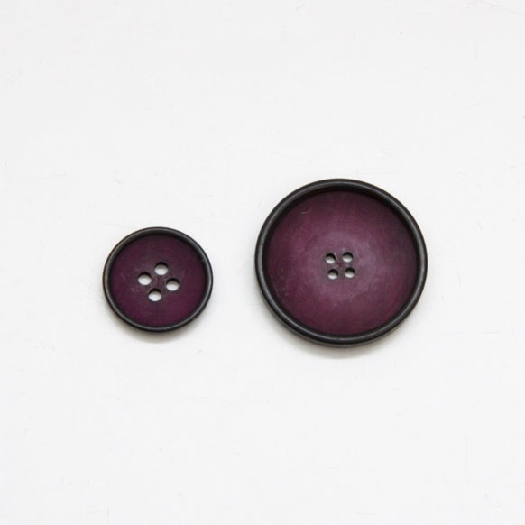 Pearly Marble Button - Plum