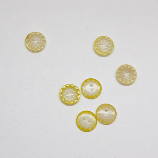 Polyester Shirt Buttons 15mm - Sunflower