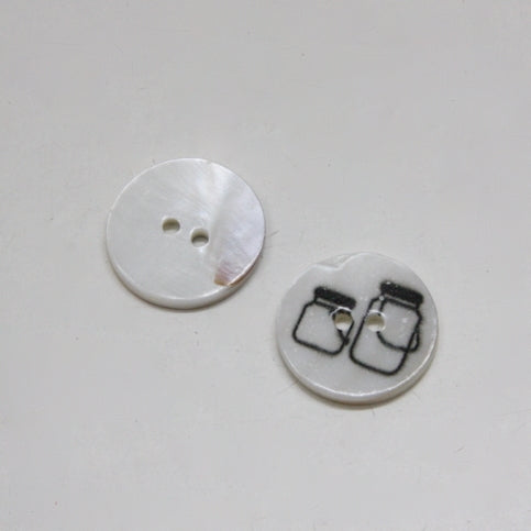 JoJo Printed Shell Button - Jam Jars