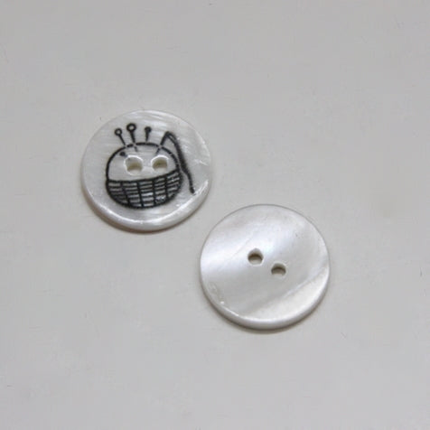 JoJo Printed Shell Button - Pincushion