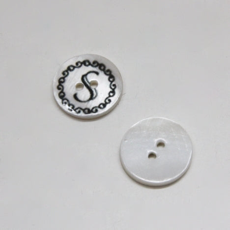 JoJo Printed Shell Button - Letter S