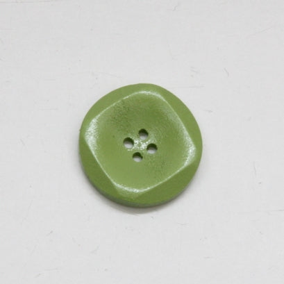 Shiny Wooden Squared Buttons 25mm - Apple Green