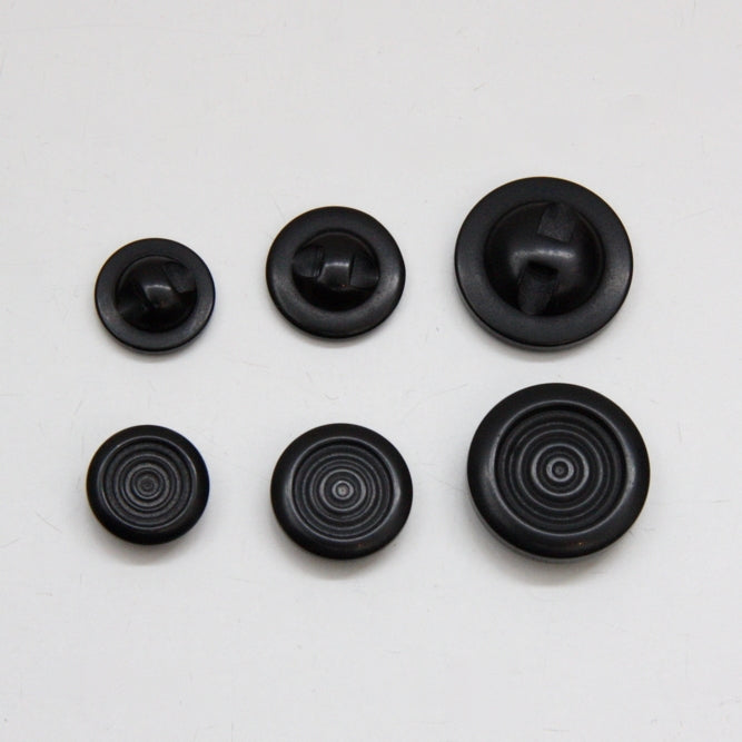 Polyester Shaft Buttons - Black Bullseye