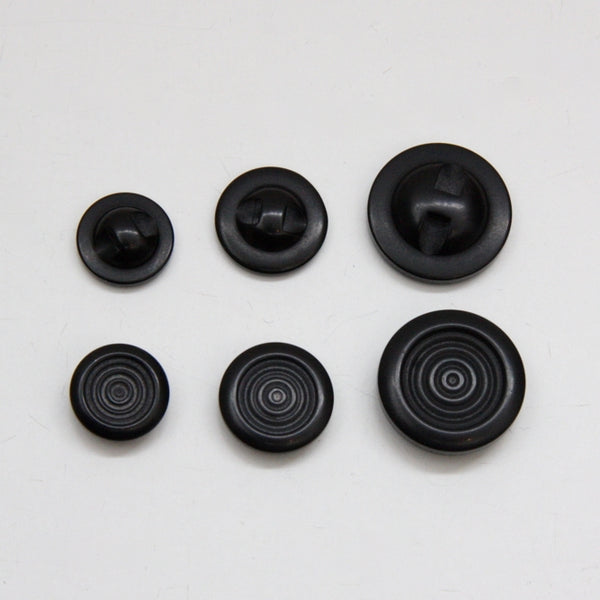 Polyester Shaft Buttons - Black Bullseye