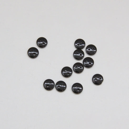 Tiny Shiny Buttons 8mm - Black