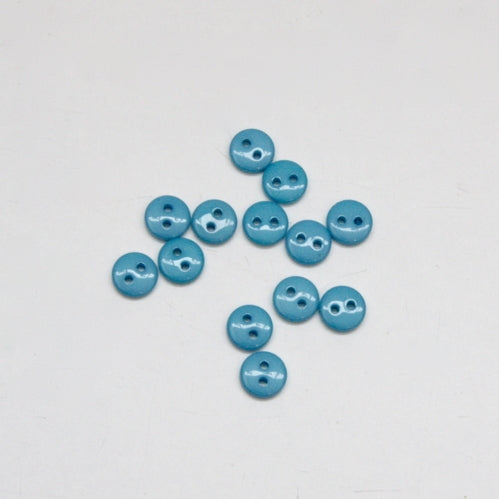 Tiny Shiny Buttons 8mm - Turquoise