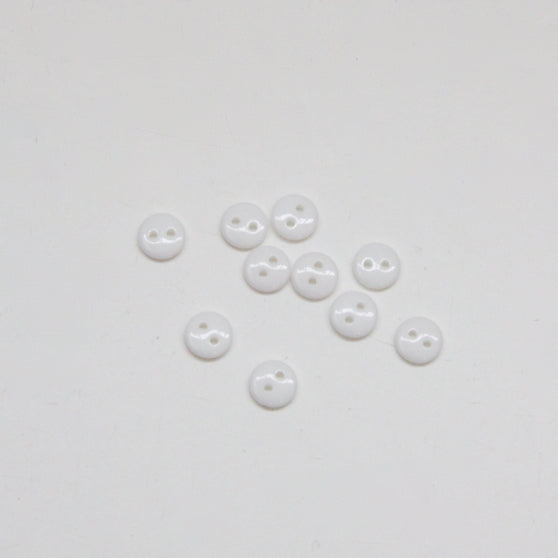 Tiny Shiny Buttons 8mm - White