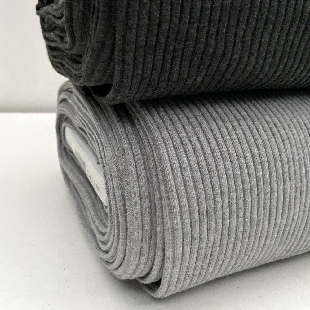 Chunky Sweatshirt Ribbing - Grey Marl