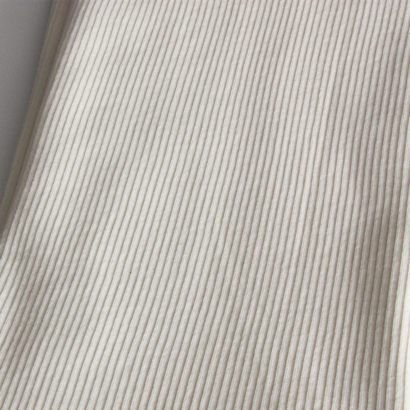 Organic Cotton Ribbed Jersey - Off White