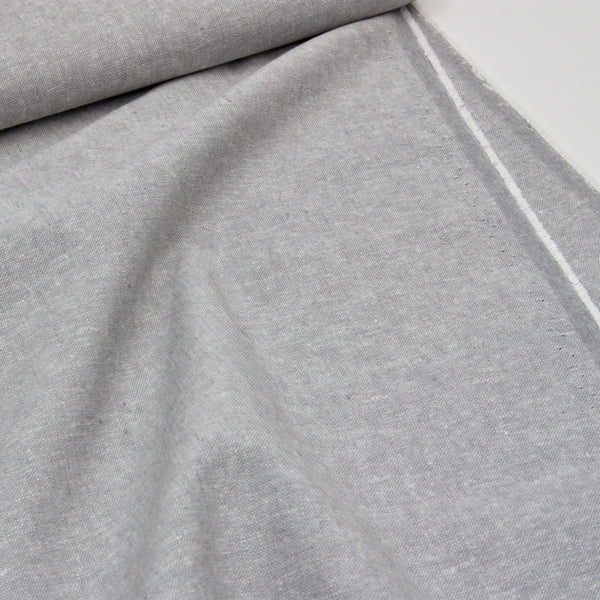 Essex Linen Mix Chambray - Steel