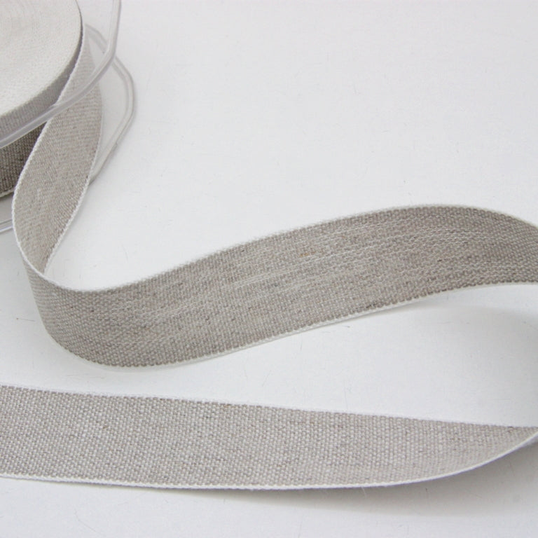 Linen Tape - White Edge - 25mm