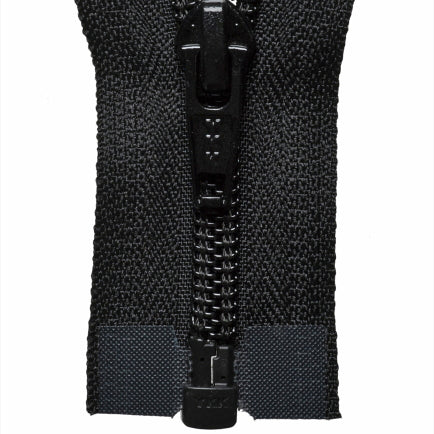 Nylon Open-Ended Zip - Black 580