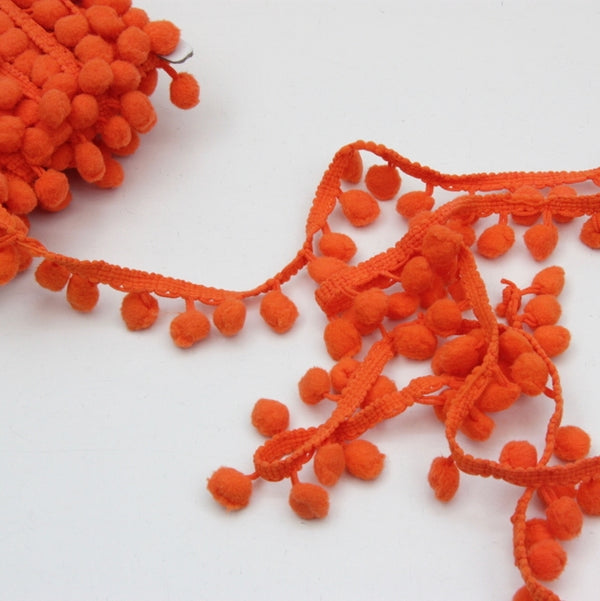 Pom Pom Edging 12mm - Orange