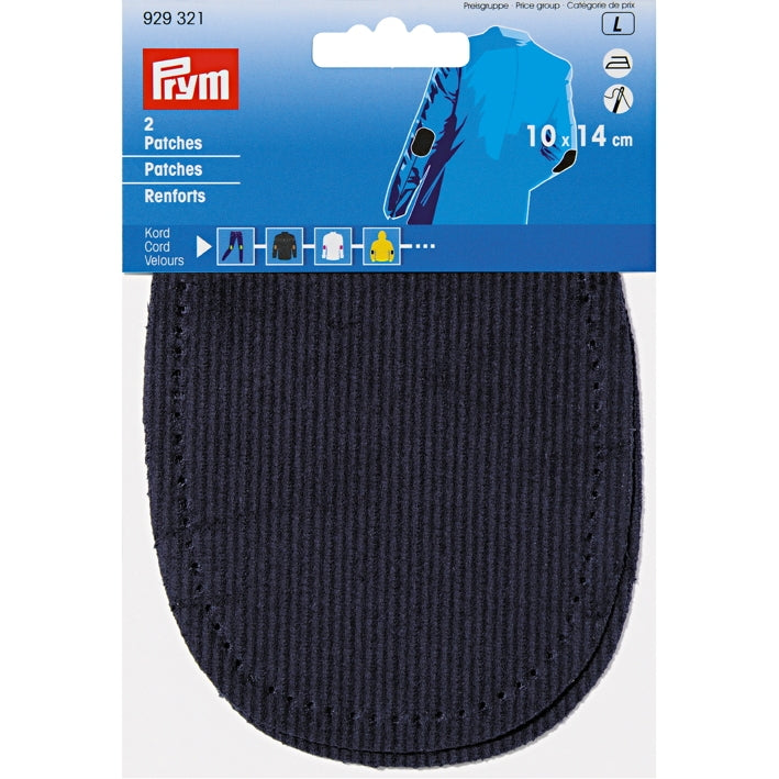 Prym 929321 - Corduroy Elbow Patch - Navy Blue
