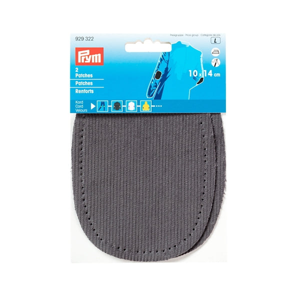 Prym 929322 - Corduroy Elbow Patch - Grey
