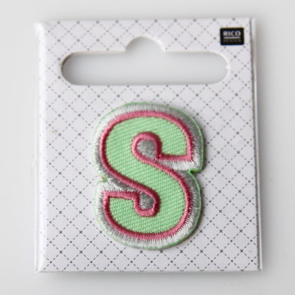 Iron-On Alphabet Patch - S