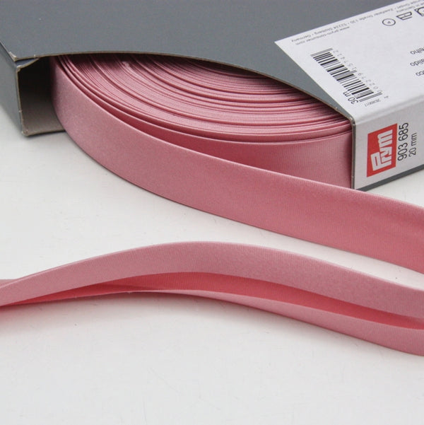 Prym Satin Bias Binding 20mm - 685 Old Rose