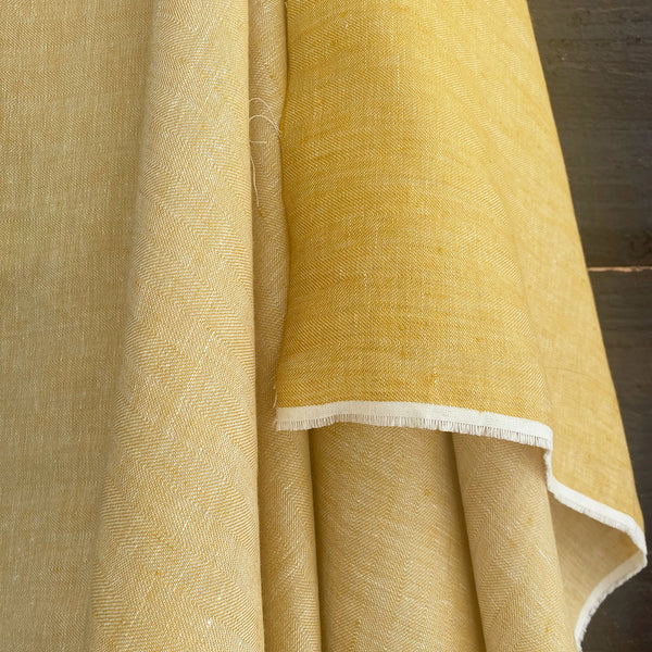 European Herringbone Linen - Shingle