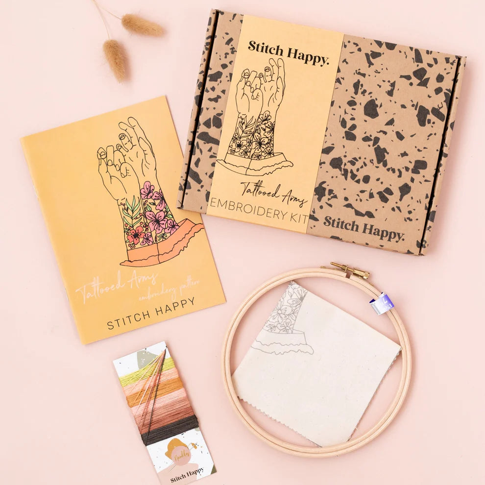Stitch Happy Embroidery Kit - Tattooed Arms