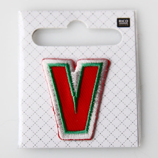 Iron-On Alphabet Patch - V