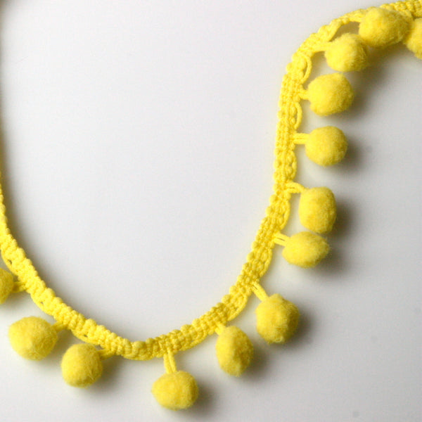 Pom Pom Edging 12mm - Yellow